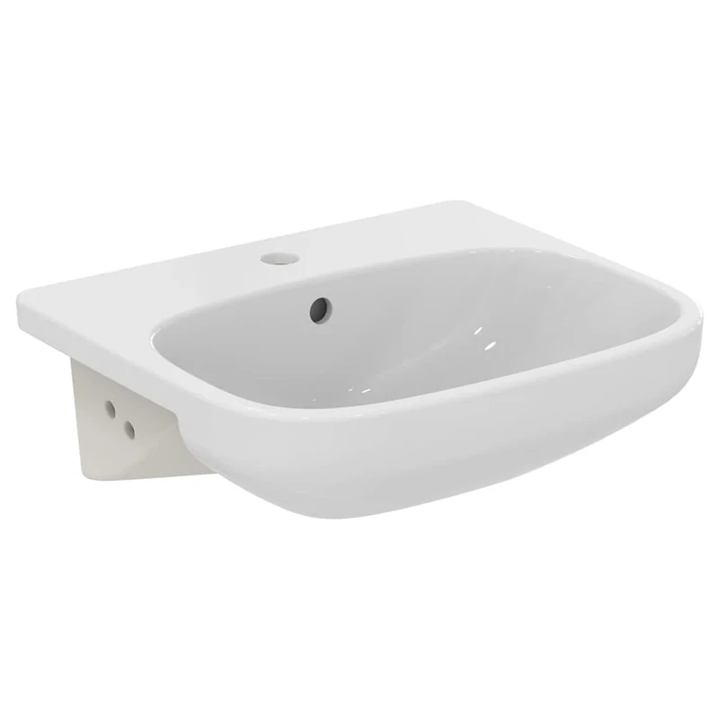 Ideal Standard i.Life A 50cm Semi-recessed Bathroom Sink/Basin, 1 tap Hole, E246701, White