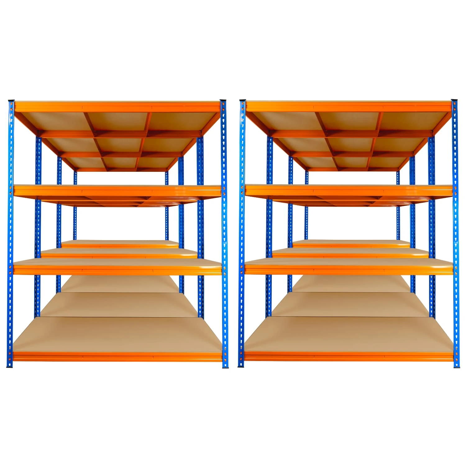 6 bays of Trade Price Deals 4 tier industrial racking warehouse storage shelves units workshop steel garage shed shelving unit 350kg Per Shelf (180 x 150 x 60cm)