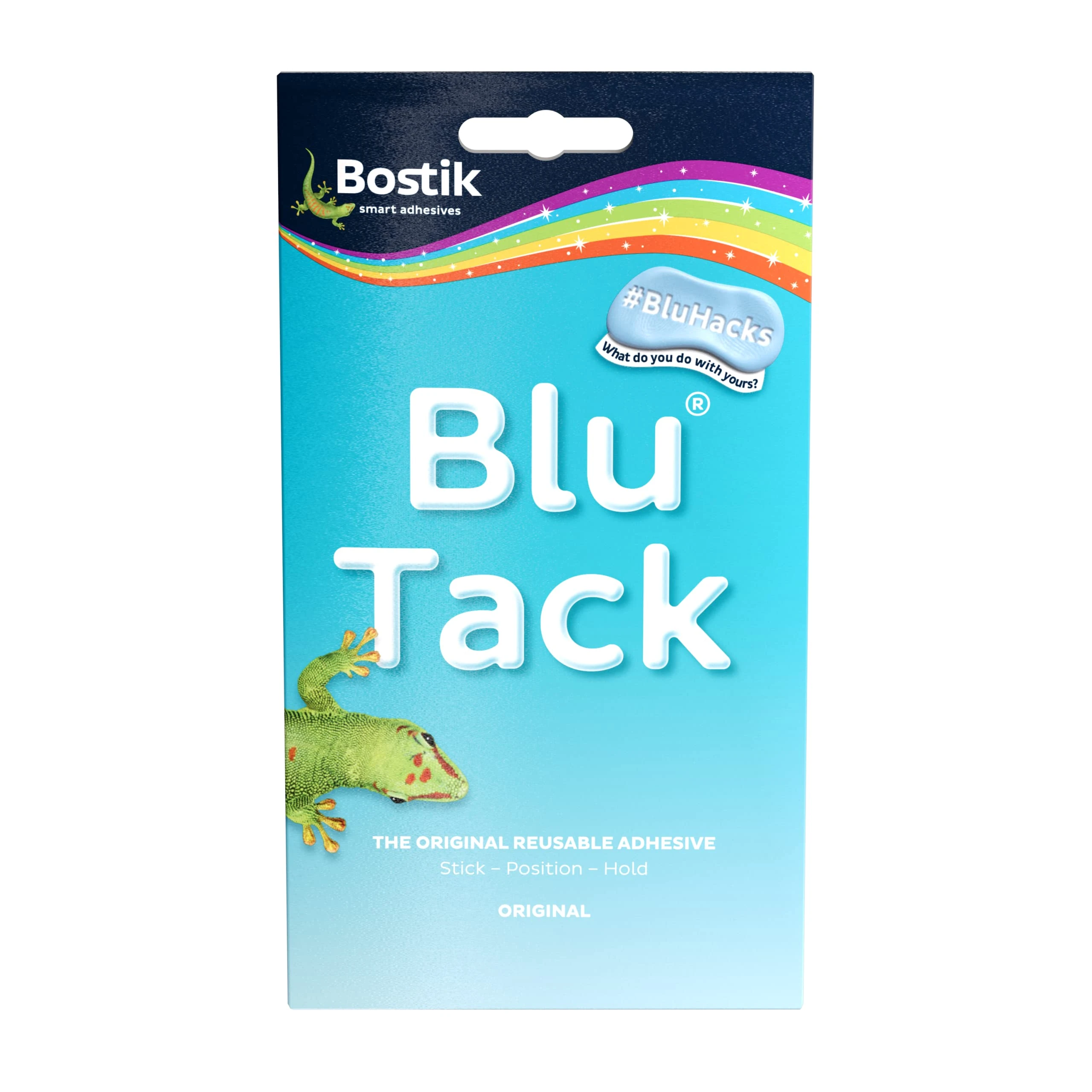 Bostik Blu Tack, Multipurpose Reusable Adhesive, Clean, Safe and Easy to Use, Non-Toxic, Regular Size