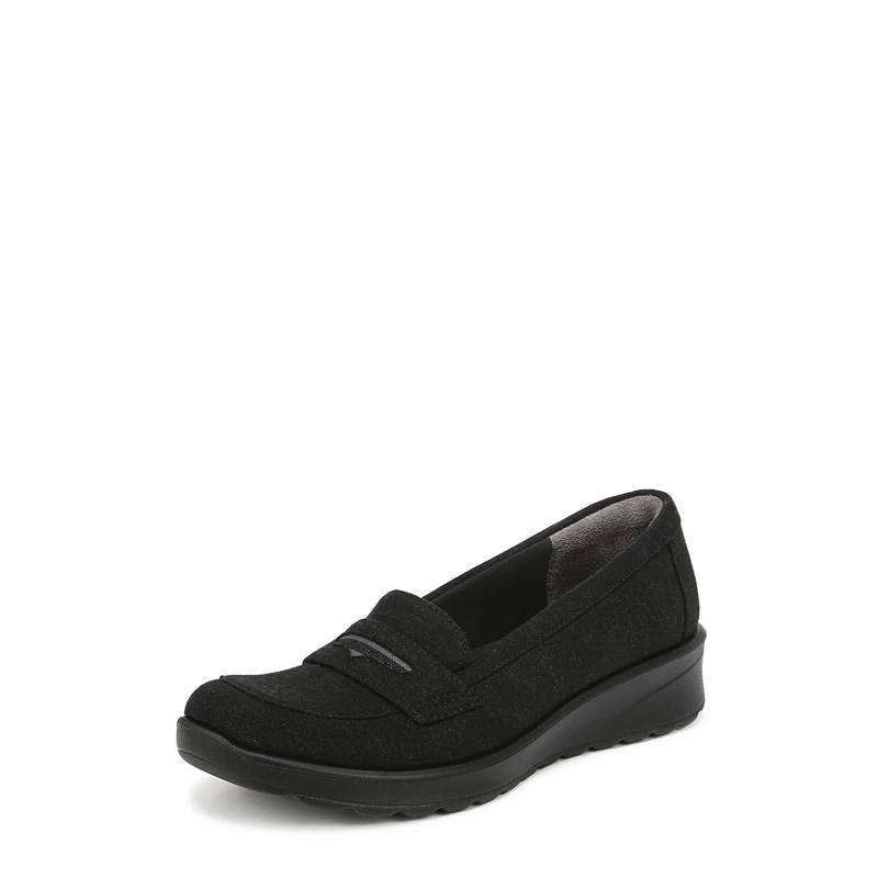 LifeStride Women's Gamma Slip-ons Loafer, Black, 3.5 UK