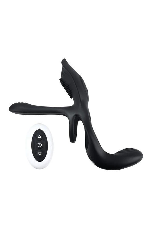 Playboy The 3 Way Cock Rings Black 20 cm