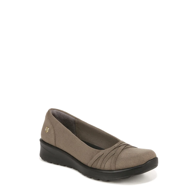 BZees Women's Goody Slip-ons Loafer, Olive, 6.5 UK