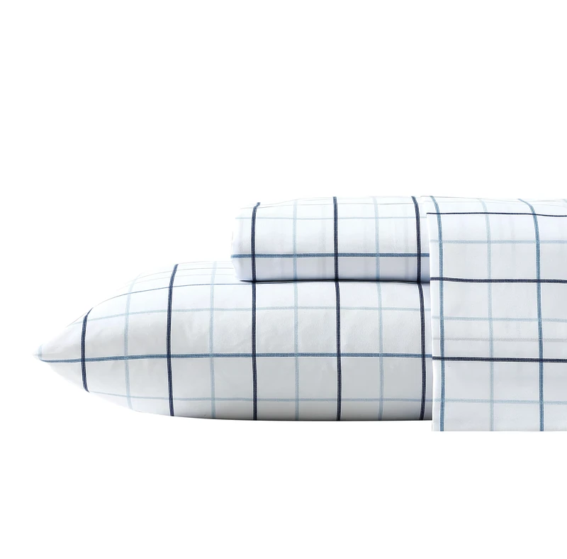 Nautica- Queen Sheet Set, Deep Pocket Fitted Sheet and Pillowcase Set, Casual Home Décor (Clarkson Blue, Queen)