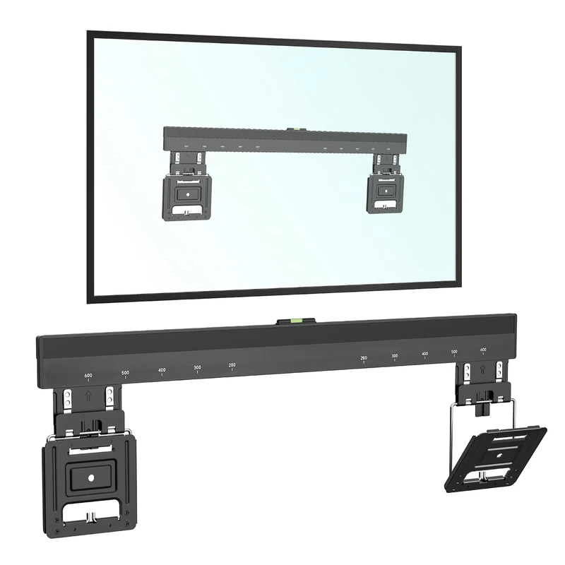 ynVISION.DESIGN Ultra Slim TV Wall Mount Compatible with Samsung Frame TVs 2021-2025 and Most TVs 43-100 Inch - Micro Gap Design 0.37 Inch Profile - Max VESA 600x800-165 lbs Capacity - Easy Install