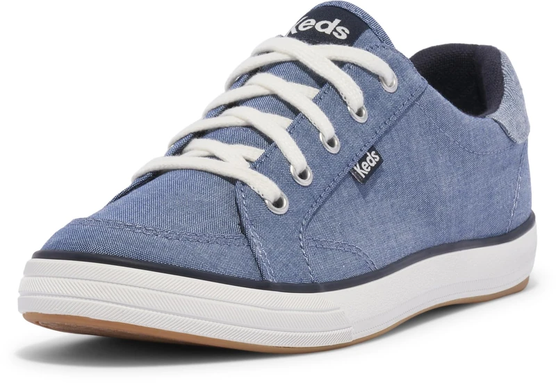 Keds Women's Center Iii Lace Up Sneaker, Navy Textile, 4 UK