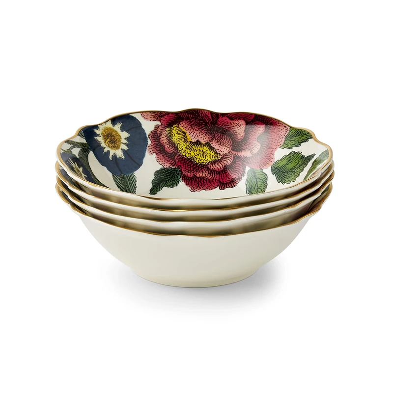 Spode Creatures of Curiosity 15.5 Centimetre Cereal Bowl - White with 22 Carrat Gold Detailing Set of 4