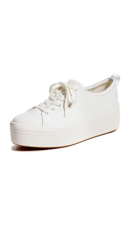 Keds Women's Skyler Lace Up Sneaker, White Canvas, 6 UK