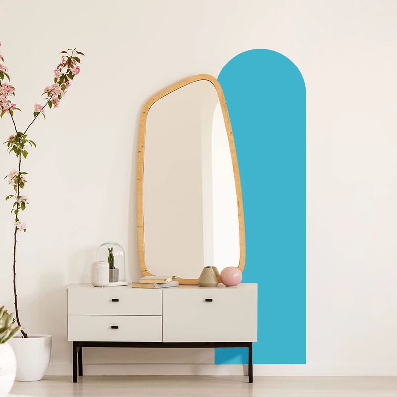 Ambiance Sticker Arche Living Room Sticker Modern and Simple Art | Large Bohemian Wallpaper for Living Room and Bedroom Decoration | W58 x H200 cm - Sky Blue