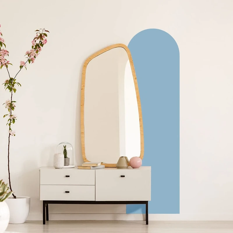 Ambiance Sticker Arche Living Room Sticker Modern Simple Art | Large Bohemian Wallpaper for Living Room and Bedroom Decoration | W58 x H200 cm - Powder Blue