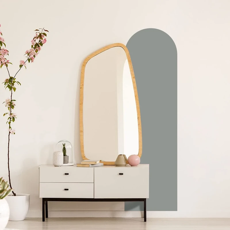 Ambiance Sticker Arche Living Room Sticker Modern and Simple Art | Large Bohemian Wallpaper for Living Room and Bedroom Decoration | W58 x H180 cm - Dove Grey