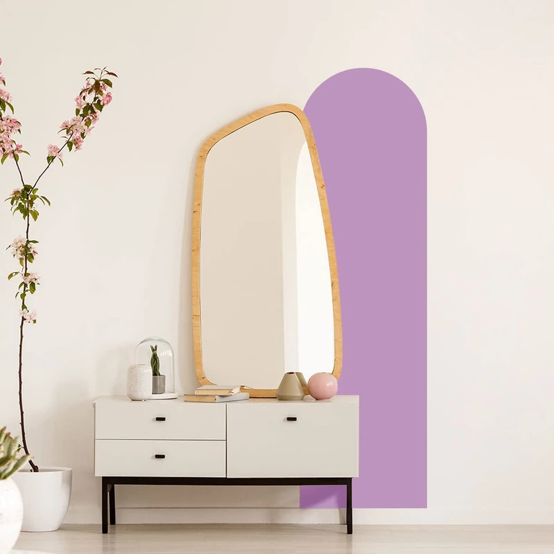 Ambiance Sticker Arche Living Room Sticker Modern and Simple Art | Large Bohemian Wallpaper for Living Room and Bedroom Decoration | L58 x H180 cm - Lilac