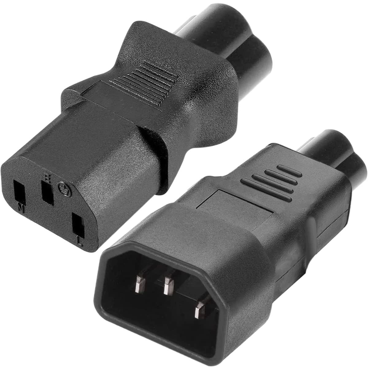 Xiatiaosann IEC C14/C13 to C5/C6 Cloverleaf Power Adapter for Kettle, 3 Pin Male Female IEC320 AC 250V 10A Plug Socket Connector Converter for Laptop UPS Monitor, 2 PCS