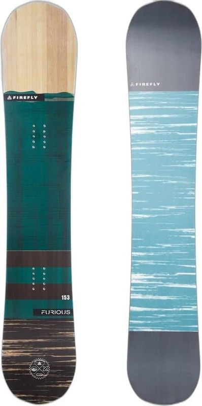 Firefly Furious Snowboard Blue/Green Lime/Wood 156