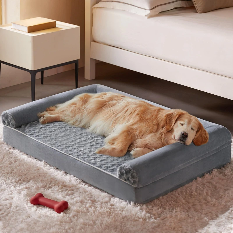 BFPETHOME Dog Beds for Large Dogs, Orthopedic Dog Bed for Medium Large Dogs,Big Waterpfoof Couch Dog Pet Bed with Removable Washable Cover