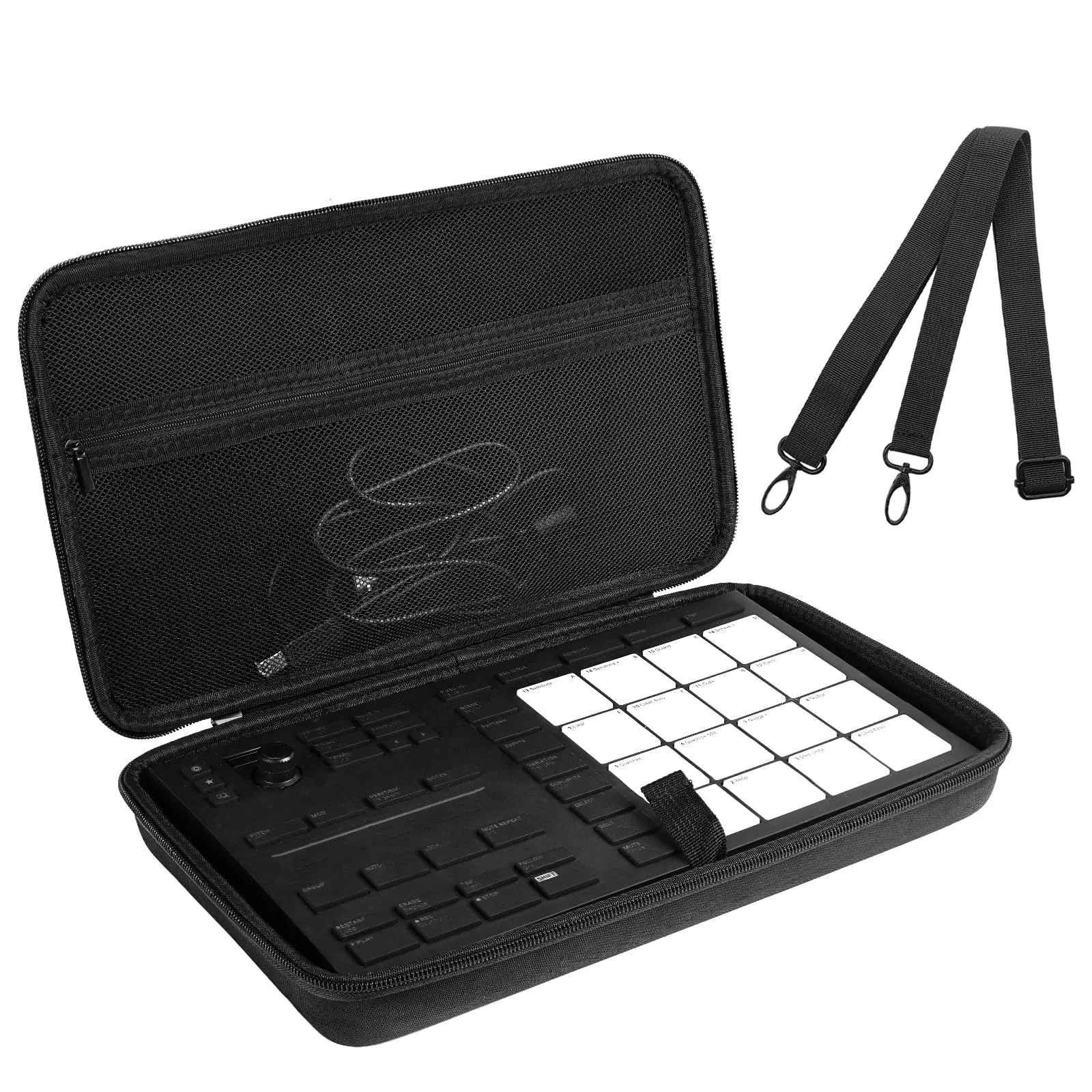 Musiin Premium Velvet Hardshell Travel Case Compatible with Native Instruments Maschine Mikro MK3 case Drum Controller Analog Device Cover