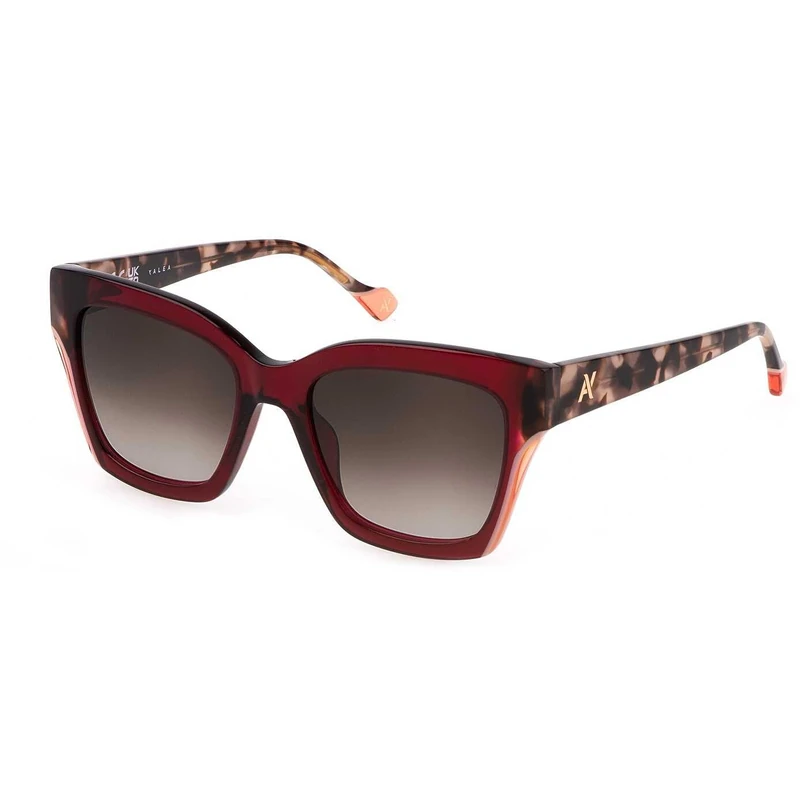 YALEA SUNGLASSES MAT: Cellulose acetate_C: SHINY TRANSP.RASPBERRY D: 140x19 / Female