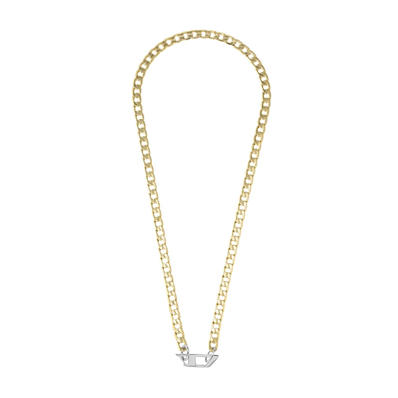 Diesel Men's 2 tone Stainless Steel with lobster clasp closure Chain necklace