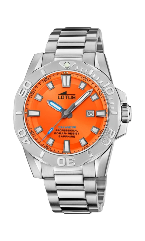 Lotus Men's Watch 18926/3 Diver Stainless Steel Case 316l Silver Plated Stainless Steel Strap 316l Silver, Silver, 18926/3