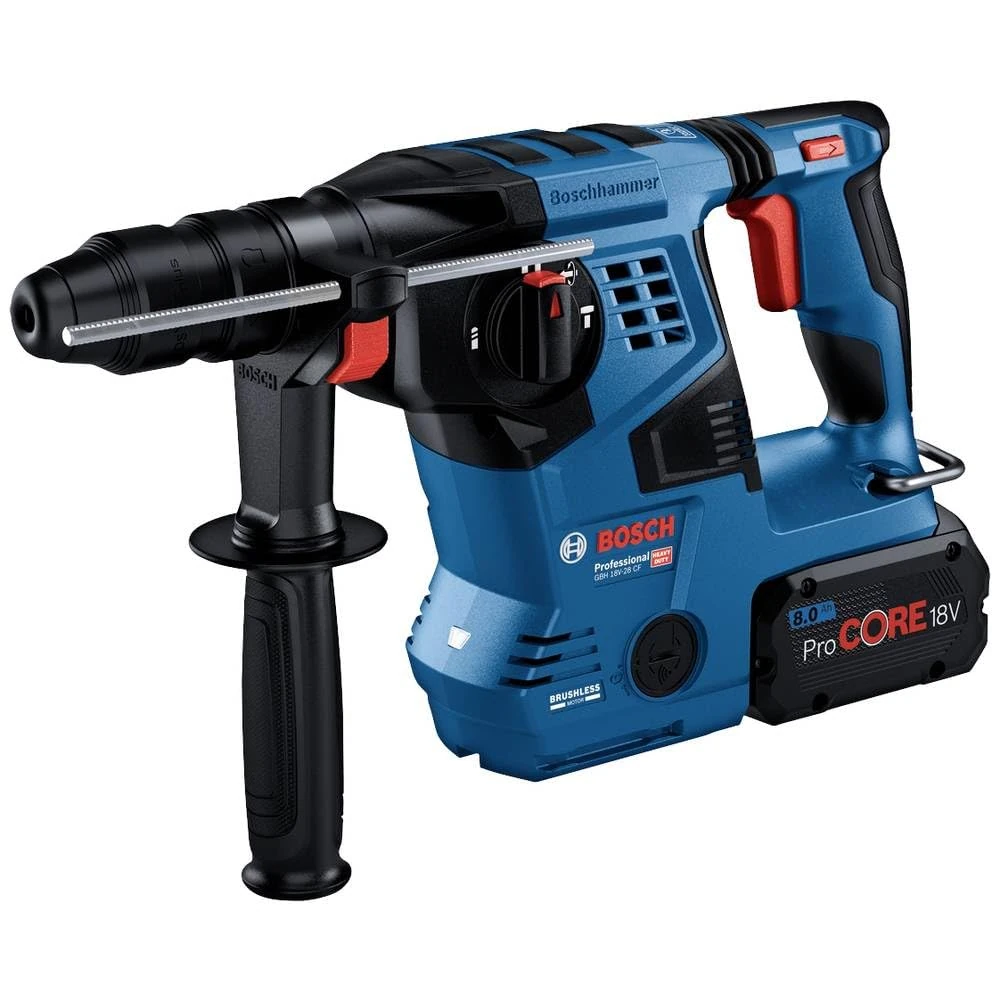 Bosch Professional 18V System Cordless Rotary Hammer GBH 18V-28 CF (with SDS Plus, 3.3 J Impact Energy, incl. Quick Change Chuck, Vibration Control, Kickback Control, 3 Work Modes, L-BOXX)
