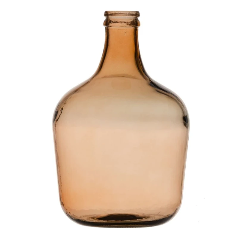Decorative Carafe Recycled Glass Caramel 27 x 27 x 42 cm