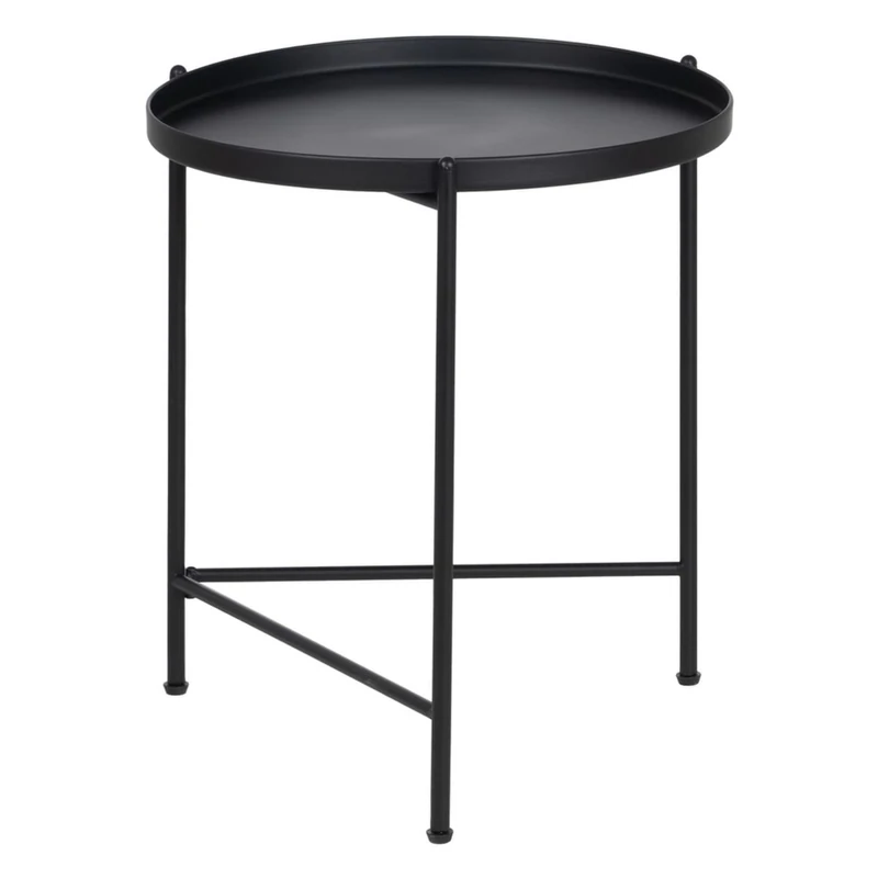 BigBuy Home Side Table 50 x 50 x 58 cm Black Metal (Pack of 2)