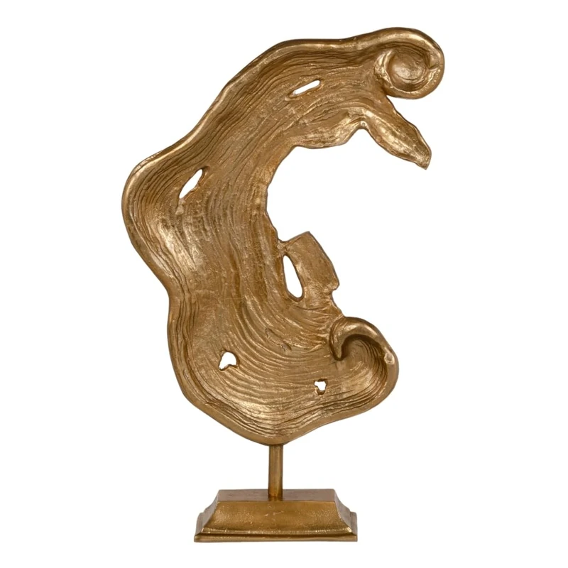 Abstract Decorative Figurine 39.5 x 11 x 63 cm, Gold