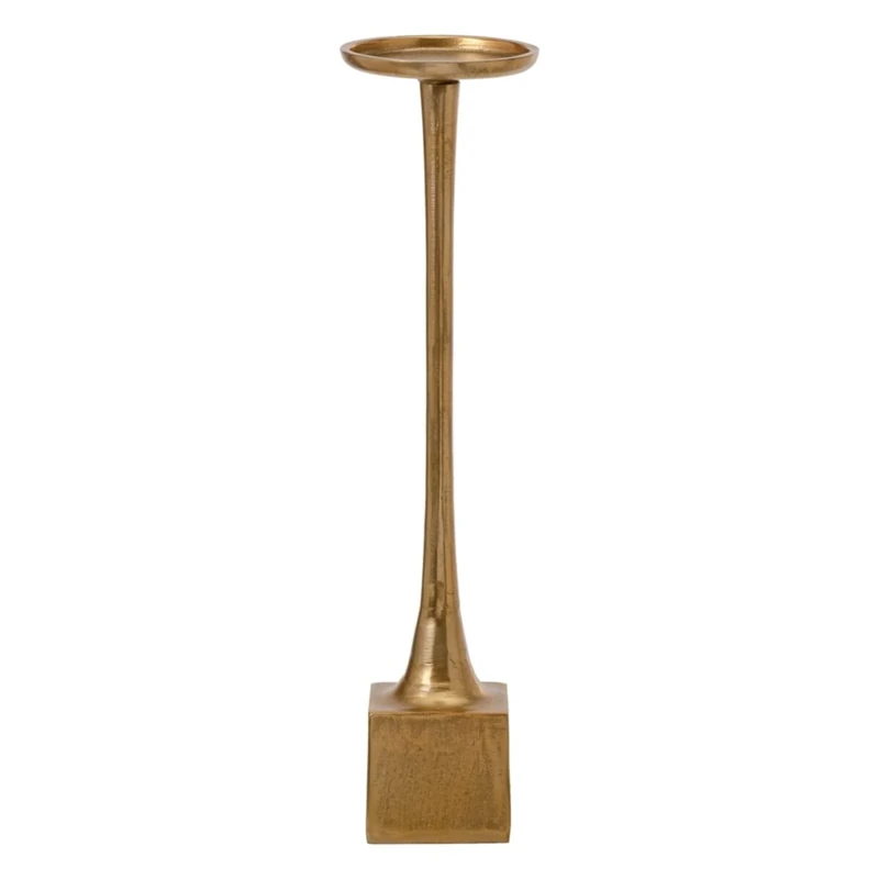 Candle holder 12 x 12 x 48.5 cm Gold Aluminium