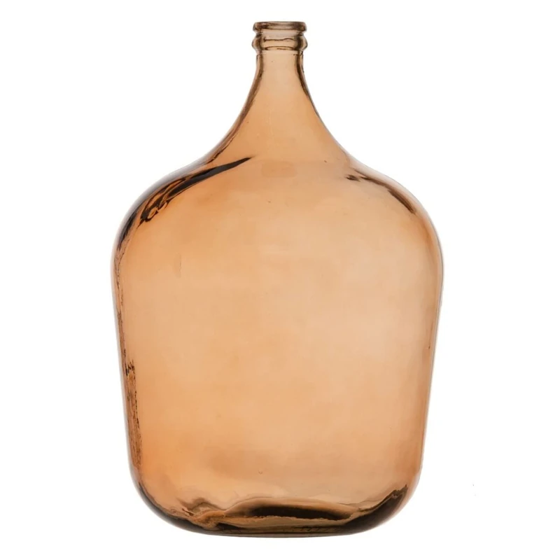 Decorative Carafe 36.5 x 36.5 x 56 cm Recycled Glass Caramel