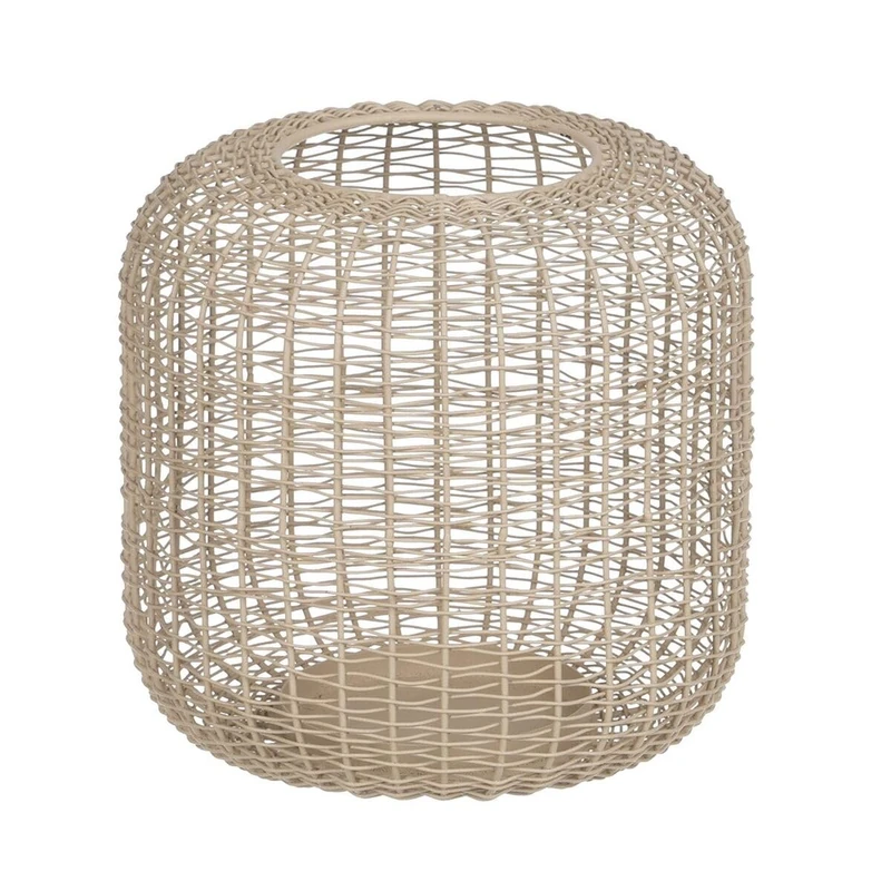 Lantern 19.5 x 19.5 x 18.5 cm Cream Iron Candle Holder