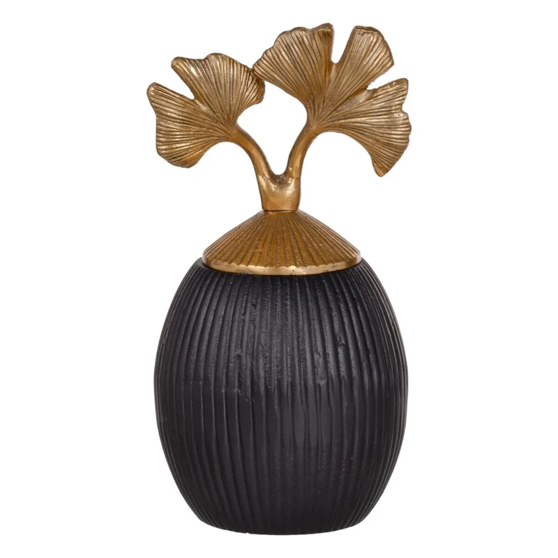 Multipurpose Box Black Gold Aluminium 15 x 15 x 29 cm