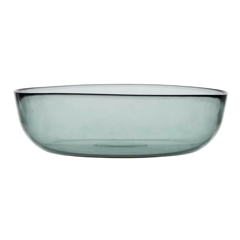 Table Centerpiece 30 x 30 x 8.5 cm Recycled Glass Green - Image 1
