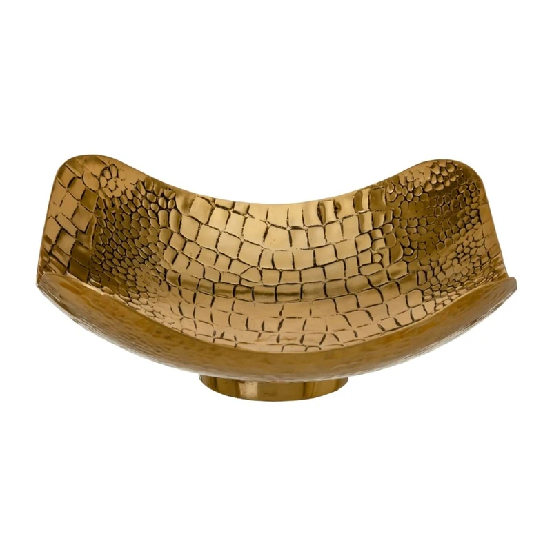 Table Center 35 x 35 x 11 cm Gold Metal Aluminium - Image 1