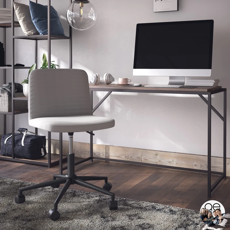 DHP Furniture Corey Office Task Chair Grey Linen - Image 1
