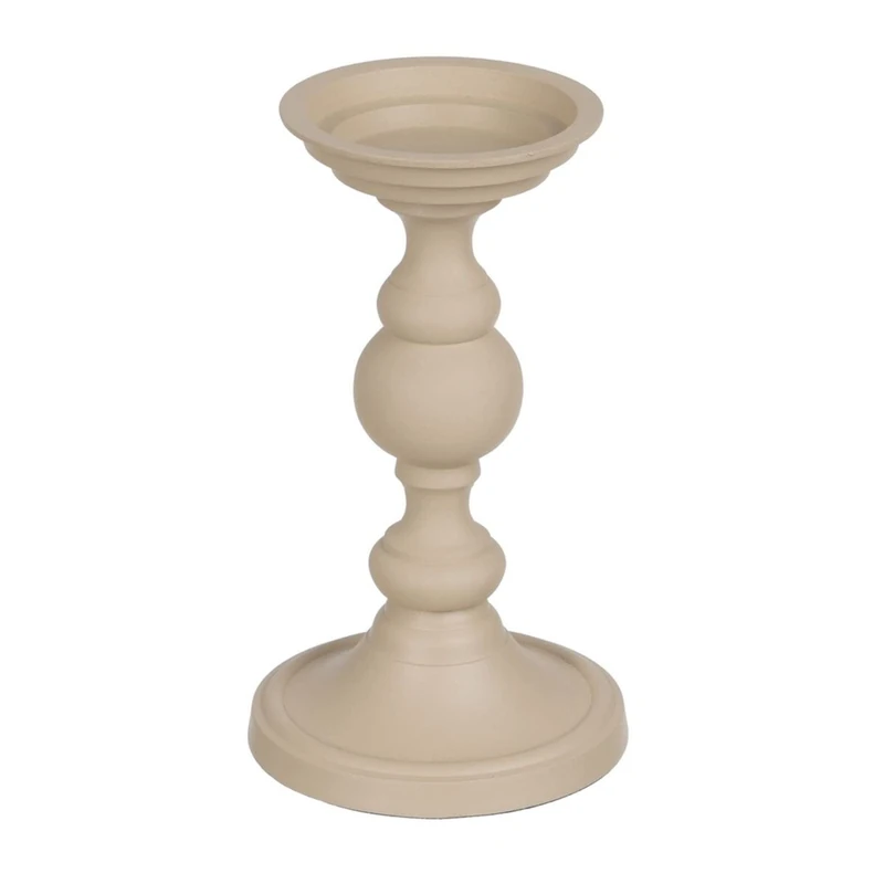Candle Holder Aluminium Cream 15 x 15 x 25 cm