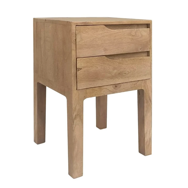 BigBuy Home Natural Mango Wood Side Table 40 x 40 x 65 cm