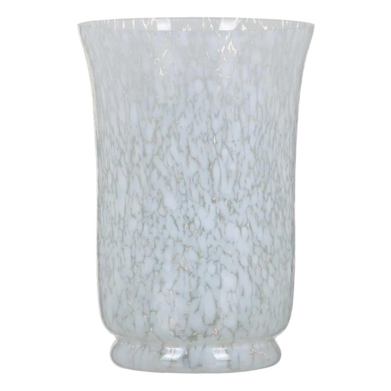 White Glass Vase 15 x 15 x 22 cm