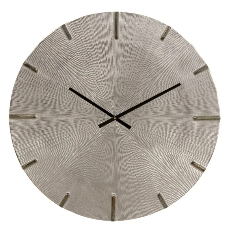 BigBuy Home Wall Clock 59 x 59 cm Grey Aluminium