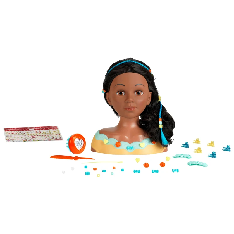 Theo Klein 5216 hairdressing head Kiara I Includes brush, comb and hair accessories I Toy for children from 3 years