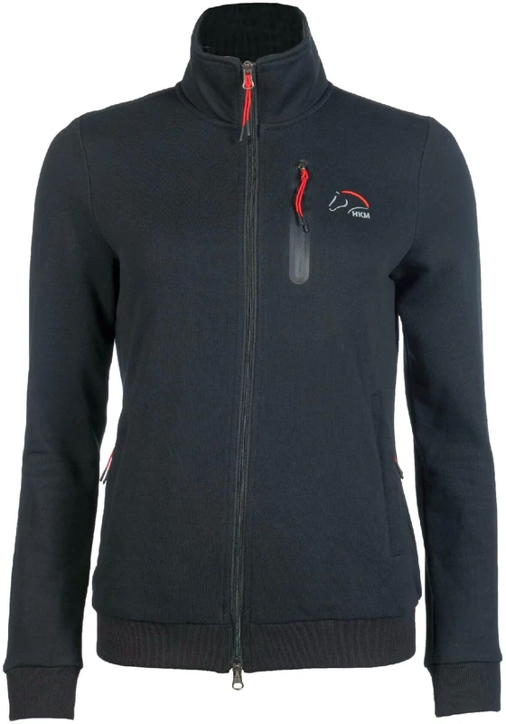 Hkm Women's Sweatjacke-14023 Jacket, Black, XXL