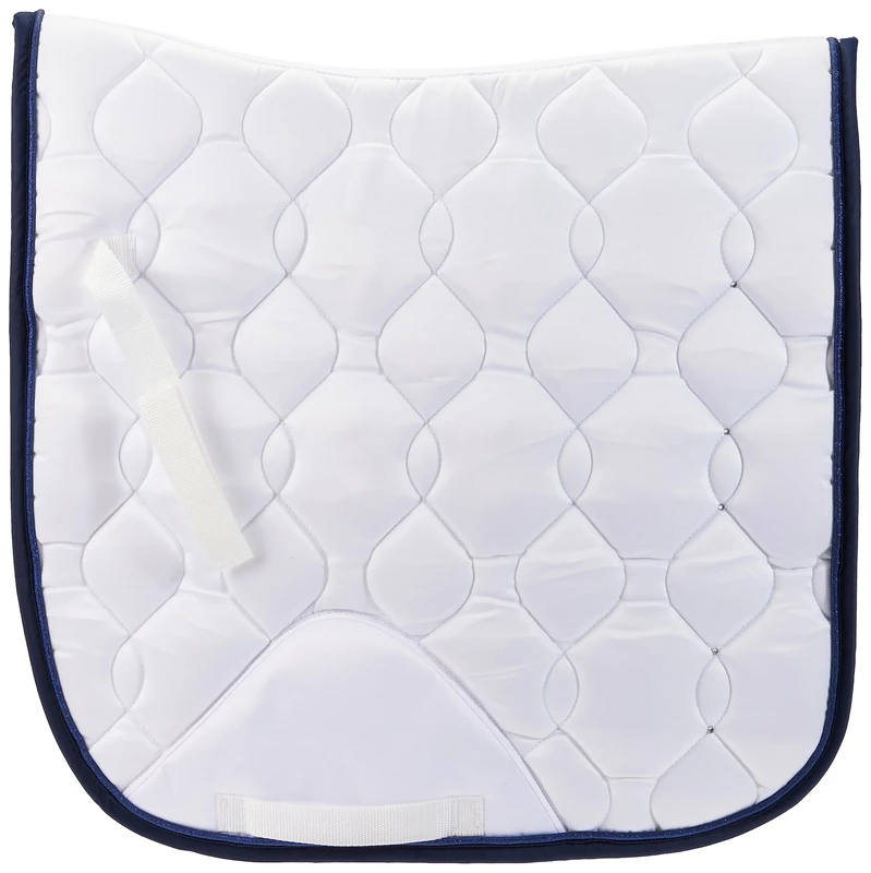 HKM Saddle Pad-14042 Saddle Pad 1202 White/Navy Pony Dressage