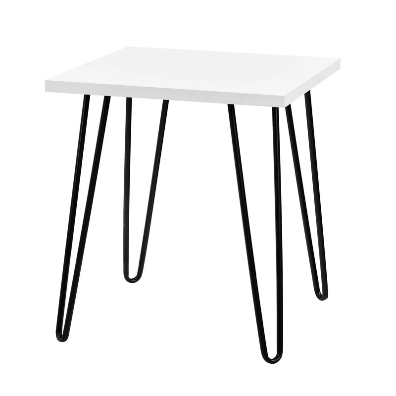 DHP Furniture Owen End & Side Table, White