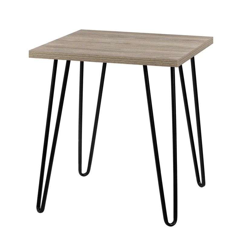 DHP Furniture Owen End & Side Table, Rustic Oak Look