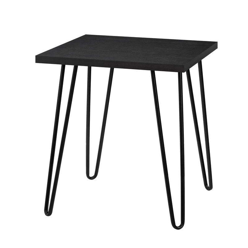 DHP Furniture Owen End & Side Table, Black Oak Look