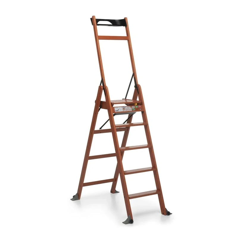 Foppapedretti Lascala 4.0 Folding Ladder, Walnut