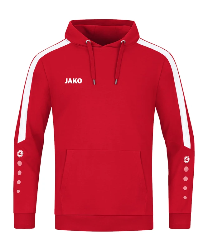 JAKO Power Athletic Unisex Hooded Sweatshirt Red
