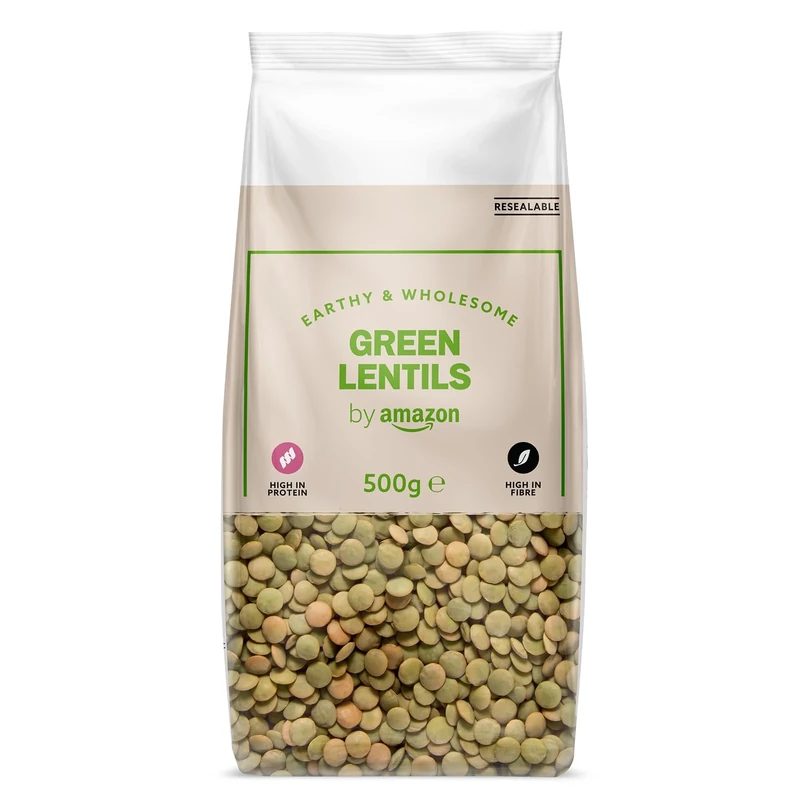 by Amazon Green Lentils, 500g