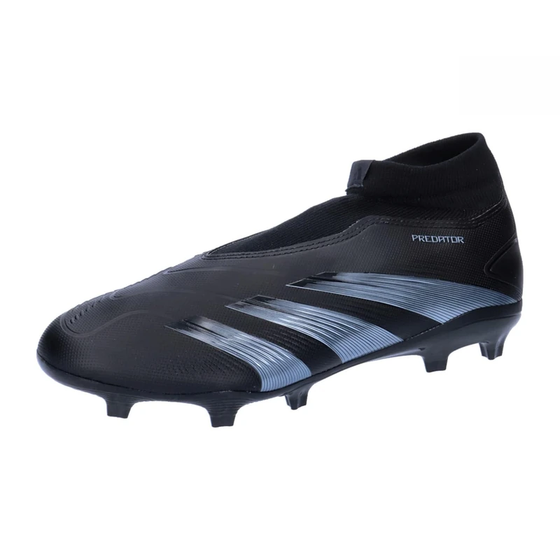 adidas Unisex Predator League Laceless Firm Ground Football Boots, Core Black/Carbon/Core Black, 11 UK