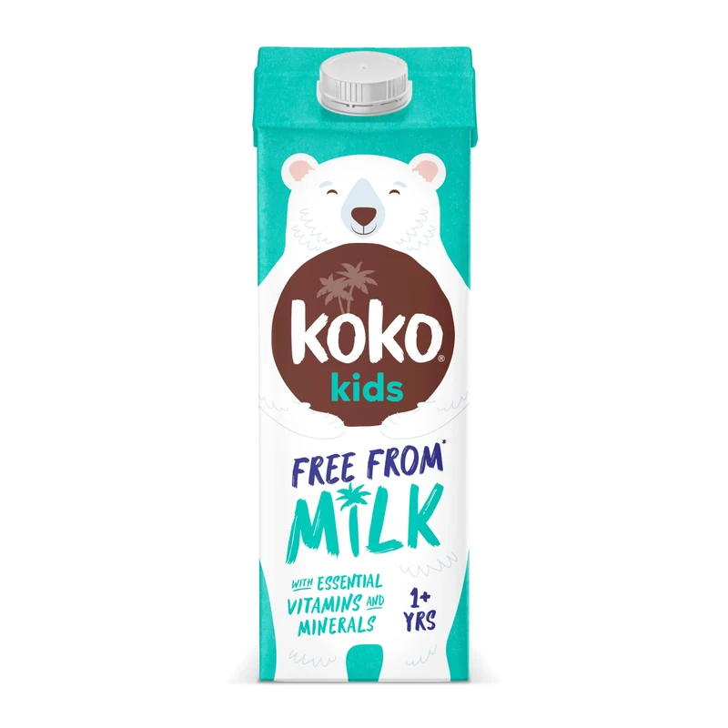 Koko Kids Free From Mlk 12 x 1L | Growing Up Mlk for Kids 1+ Years with Essential Minerals and Vitamins | High in Calcium and Vitamin D2 | Allergen Free | UHT Ambient Long Life