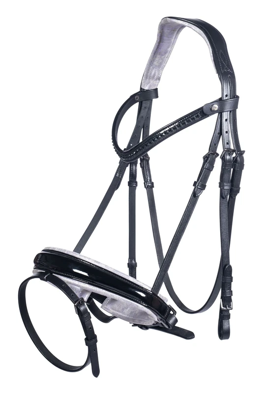 HKM Snaffle-13992 Snaffle 9136 Black/Lilac Thoroughbred