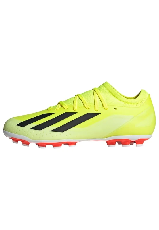 adidas Unisex X Crazyfast League Artificial Grass Boots, Solar Yellow/Core Black/Cloud White, 8 UK